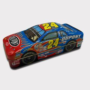 NASCAR Race Car Jeff Gordon #24 DuPont Collectible Metal Candy Car Tin 2001